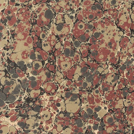 Hand Marbled Paper Stone Marble Pattern in Browns ~ Berretti Marbled Arts